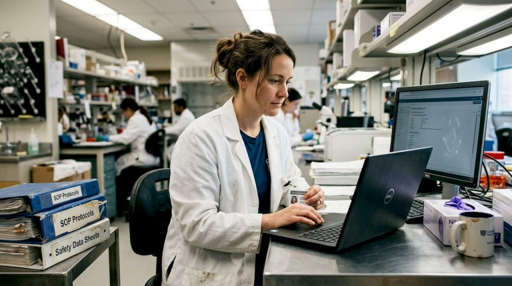 Lab manager setting secure access procedures