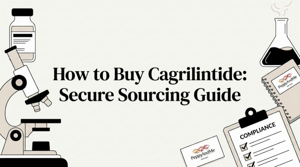 Decorative cagrilintide sourcing title card illustration
